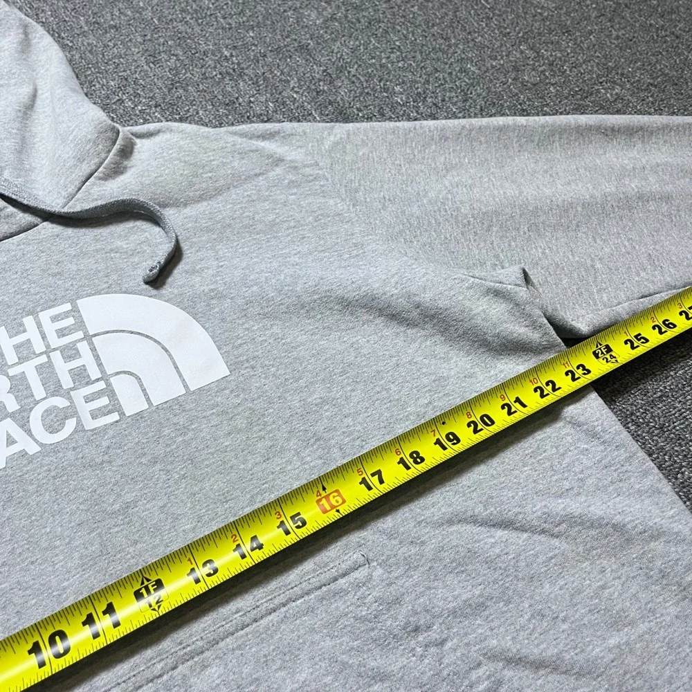 The North Face Hoodie XL Gray Pullover Logo Graphic Fleece Sweatshirt Mens